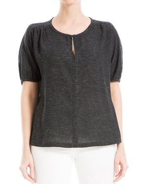 Max Studio V-Neck Top - Black