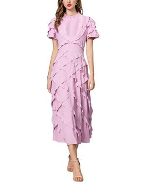 Adele Berto Midi Dress - Pink