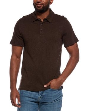 Onia Slub Short Sleeve Polo Shirt - Black