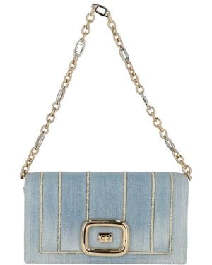 Roger Vivier Borsa Leather Shoulder Bag - Blue