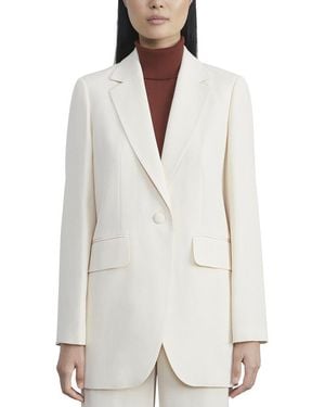 Lafayette 148 New York Wool-Blend Boyfriend Blazer - White