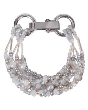 Saachi Beaded Layered Pearl Bracelet - Multicolour