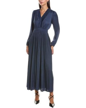 Hale Bob Alisson Long Sleeve Maxi Dress - Blue