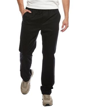 Vince Hemp Linen-Blend Drawstring Pant - Black