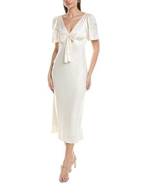 JLuxe Short Sleeve Midi Dress - White