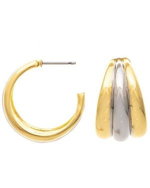 Rivka Friedman Plated Hoop Earrings - Metallic