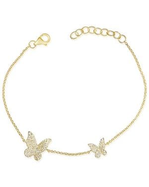 Sabrina Designs 14k 0.35 Ct. Tw. Diamond Butterfly Bracelet - Metallic