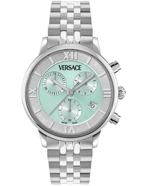 Versace Classic Round Chrono Watch - Gray