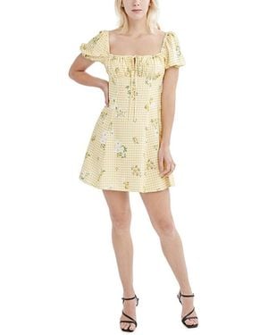 BCBGeneration Puff Sleeve Dress - Natural