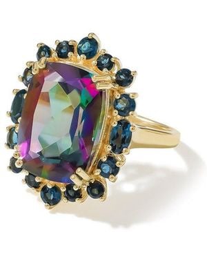 TIRAMISU 14K Plated 10.40 Ct. Tw. Gemstone Statement Ring - Blue