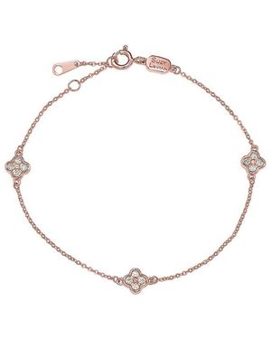 Suzy Levian 14k Rose Gold 0.24 Ct. Tw. Diamond Station Bracelet - Metallic