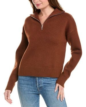 AIDEN Zip-Up Jumper - Brown