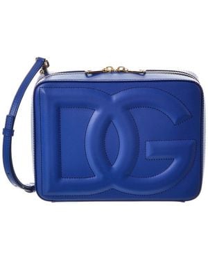 Dolce & Gabbana Dg Medium Leather Camera Bag - Blue