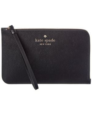 Kate Spade Cameron Zip Leather Wristlet - Black