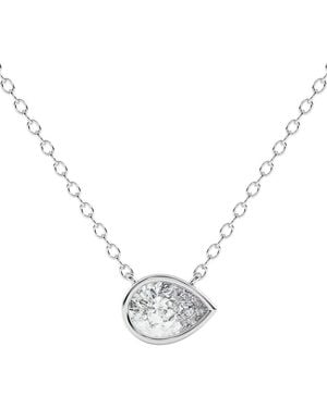 Lab Grown Diamonds 14K 0.25 Ct. Tw. Lab-Grown Diamond Necklace - Metallic