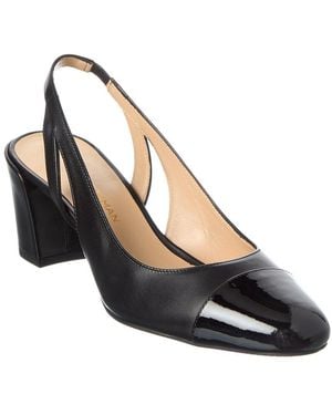 Stuart Weitzman Sleek 50 Leather Slingback Pump - Black
