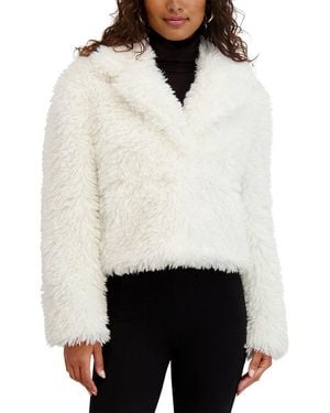 Kensie Mongolian Faux Fur Jacket - White