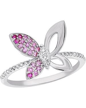 Diana M. Jewels Fine Jewellery 14k 0.30 Ct. Tw. Diamond & Sapphire Ring - Multicolour