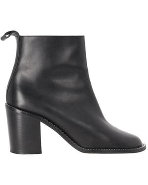 Givenchy Leather Chain-Link Accent Bootie (Authentic Pre-Loved) - Black
