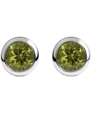 Haus of Brilliance Colourful Gemstones 1.14 Ct. Tw. Lab-Grown Peridot Stud Earrings - Green