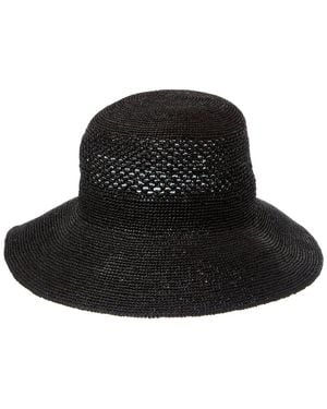 Bruno Magli Packable Floppy Crochet Hat - Black