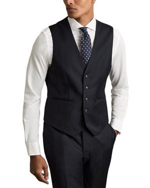 Reiss Aspire Weave Waistcoat - Black