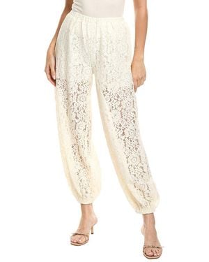 7021 Embroidered Lace Pant - Natural