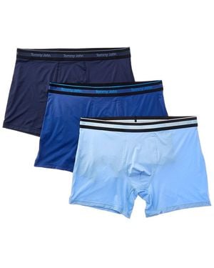 Tommy John 3Pk Comfort Micro 4" Boxer Brief - Blue