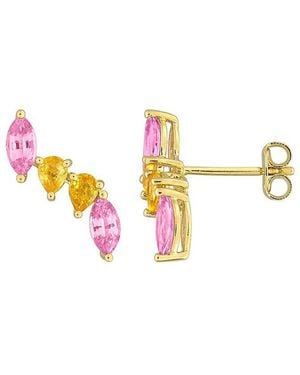 Rina Limor 2.00 Ct. Tw. Sapphire, Sapphire Stud Earrings - White