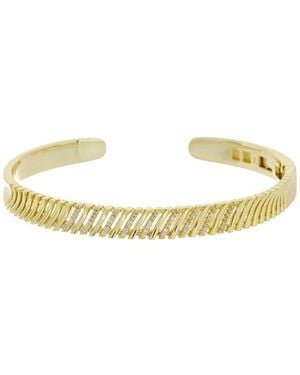 Juvell 18K Plated Cz Bangle Bracelet - Metallic