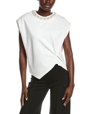 Gracia Twist Knot Top - White