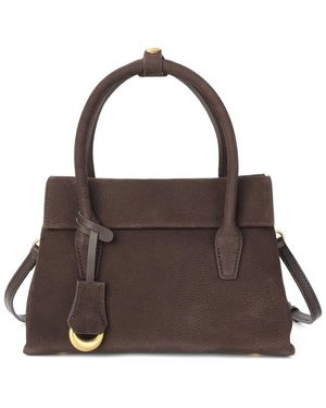 Tiffany & Fred Paris Classic Suede Top Handle Bag - Brown