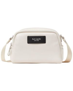 Kate Spade Puffed Smooth Leather Small Crossbody - Natural