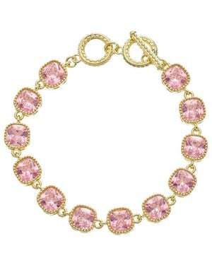 Juvell 18K Plated Topaz Toggle Bracelet - Metallic