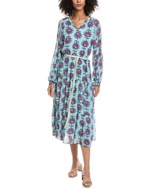 Pom Midi Dress - Blue