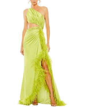 Mac Duggal One Shoulder Trumpet Gown - Yellow