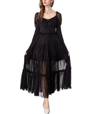 BURRYCO Solid Maxi Dress - Black