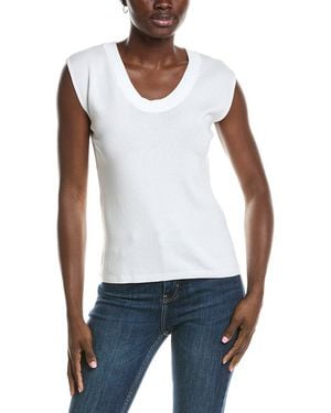 Anne Klein Scoop Neck Tank Top - White