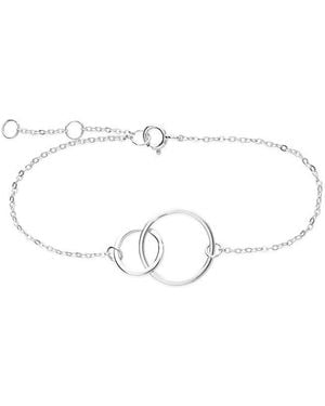Sterling Forever Interlocking Circle Bracelet - White
