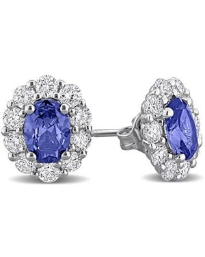 Created Forever 3.10 Ct. Tw. Lab-Grown Diamond & Lab-Grown Created Sapphire Earrings - Blue