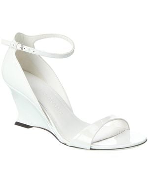 Ferragamo Vidette Leather Wedge Sandal - White