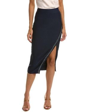 Gracia Spangled Trim Skirt - Black