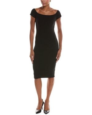 L'Agence Yazzy Ss Off-Shoulder Midi Dress - Black
