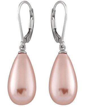 Splendid 10X18Mm Pearl Earrings - Pink