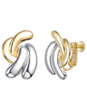 Rachel Glauber Plated Stud Earrings - Metallic