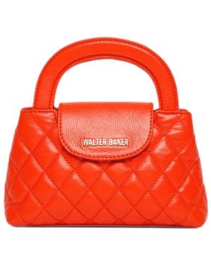 Walter Baker Phoebe Mini Leather Top Handle Crossbody - Red