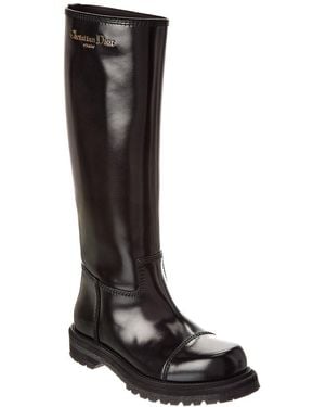 Dior Ebel Leather Knee-High Boot - Black