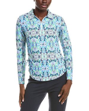 IBKUL Adjustable Length Polo Shirt - Blue