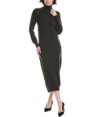 Brodie Cashmere Turtleneck Wool & Cashmere-Blend Sweaterdress - Black