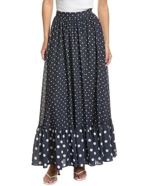 Toccin Goldie Tiered Maxi Skirt - Blue